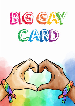 Big Love Big Gay Card Gay Lgbt Birthday Card Big Love Big Gay Card Gay Lgbt Birthday Card