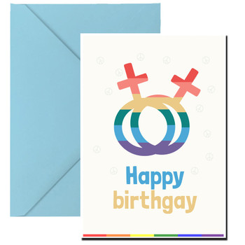 Birthgay Symbols Gay Lgbt Birthday Card