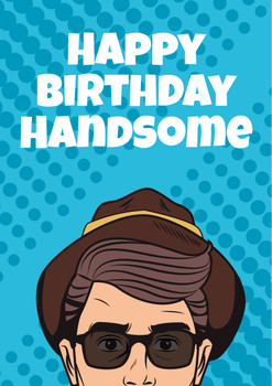 Happy Birthday Handsome Gay Lgbt Birthday Card Happy Birthday Handsome Gay Lgbt Birthday Card