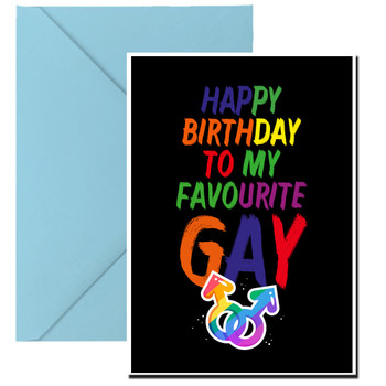 Happy Birthday To My Fav Gay Colour Gay Lgbt Birthday Card Happy Birthday To My Fav Gay Colour Gay Lgbt Birthday Card