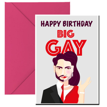 Happy Birthday You Big Pink Gay Gay Lgbt Birthday Card Happy Birthday You Big Pink Gay Gay Lgbt Birthday Card