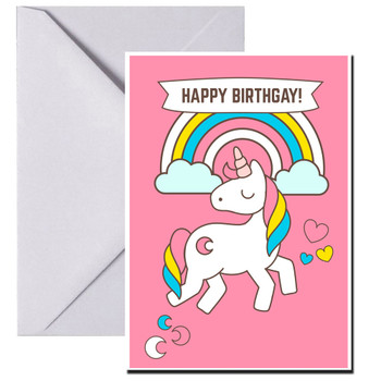 Happy Birthgay Unicorn Gay Lgbt Birthday Card