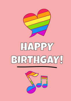 Happy Birthgay Gay Lgbt Birthday Card