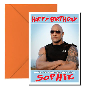 Dwayne Johnson Wwe Birthday Card Dwayne Johnson Wwe Birthday Card