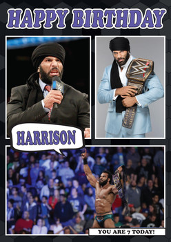 Jinder Mahal New Design 1 Ke Birthday Card