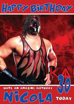Kane 3 Wwe Birthday Card