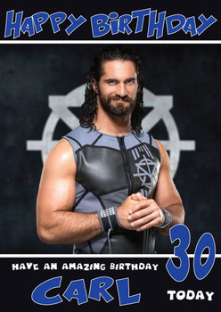 Seth Rollins Wwe Birthday Card Seth Rollins Wwe Birthday Card