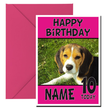 Funny Beagle Puppy Dog Birthday Card Funny Beagle Puppy Dog Birthday Card