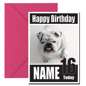 Funny British Buldog Birthday Card