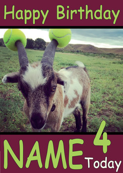 Funny Child Safe Goat Birthday Card