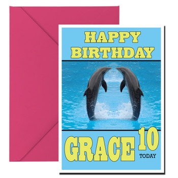 Funny Dolphin 4 (2) Birthday Card