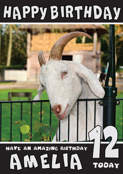 Funny Goat 1 Birthday Card