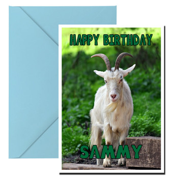 Funny Goat 3 Birthday Card