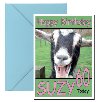 Funny Happy Goat Birthday Card Funny Happy Goat Birthday Card