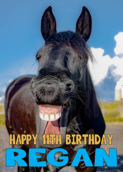Funny Horse 1 Birthday Card Funny Horse 1 Birthday Card