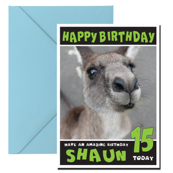 Funny Kangaroo 1 Birthday Card