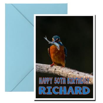 Funny Kingfisher 2 Birthday Card Funny Kingfisher 2 Birthday Card
