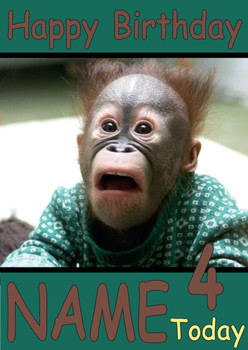 Funny Monkey In A Sweater Birthday Card Funny Monkey In A Sweater Birthday Card