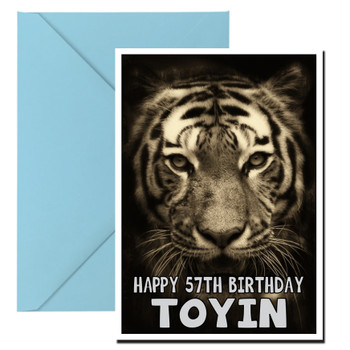 Funny Tiger 4 Birthday Card