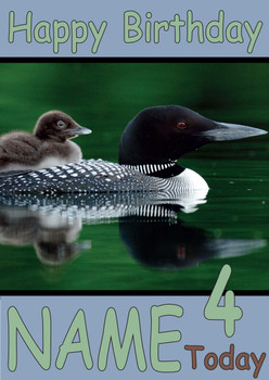 Funny Two Birds On Lake Birthday Card Funny Two Birds On Lake Birthday Card