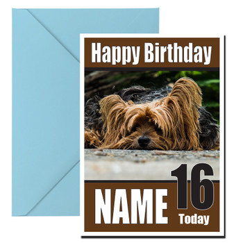 Funny Yorkshire Terrier Birthday Card