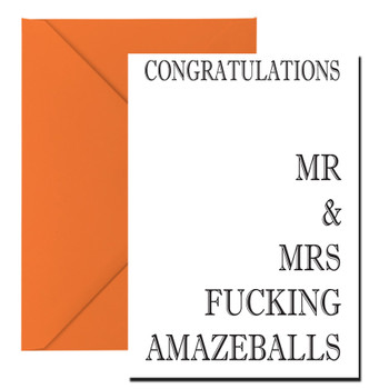 Congratulations Mr & Mrs Amazeballs Birthday Card Congratulations Mr & Mrs Amazeballs Birthday Card