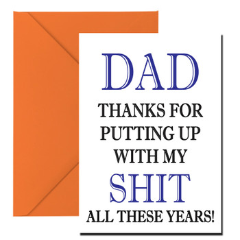 Dad Thanks For Putting Up Birthday Card Dad Thanks For Putting Up Birthday Card