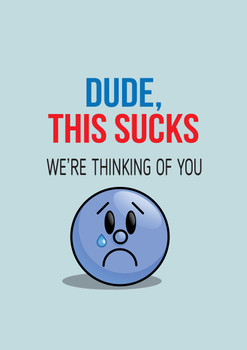 Dude This Sucks Sympathy Birthday Card Dude This Sucks Sympathy Birthday Card