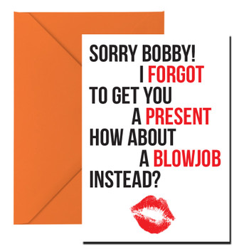 Forgot Birthday Present... Blowjob Instead Birthday Card Forgot Birthday Present... Blowjob Instead Birthday Card