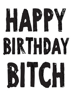 Happy Birthday Bitch Birthday Card Happy Birthday Bitch Birthday Card