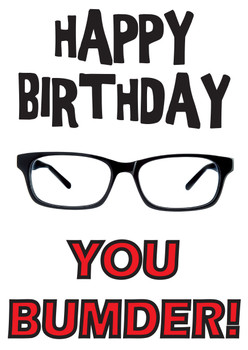Happy Birthday Bumder Birthday Card Happy Birthday Bumder Birthday Card