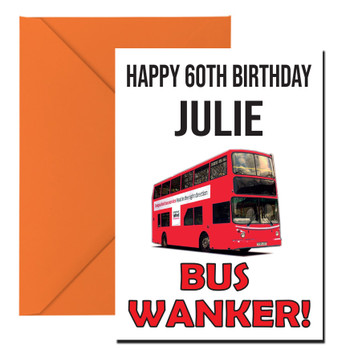 Happy Birthday Bus Wanker Birthday Card Happy Birthday Bus Wanker Birthday Card