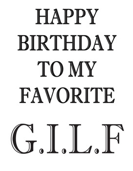 Happy Birthday Gilf Birthday Card Happy Birthday Gilf Birthday Card