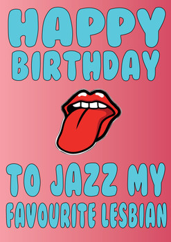 Happy Birthday To My Favourite Lesbian Birthday Card Happy Birthday To My Favourite Lesbian Birthday Card