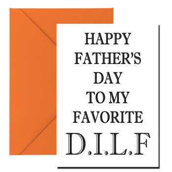 Happy Fathers Day Dilf Birthday Card Happy Fathers Day Dilf Birthday Card