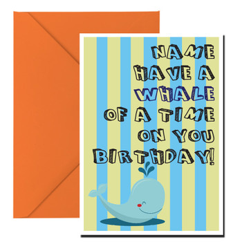 Have A Whale Of A Time Birthday Card Have A Whale Of A Time Birthday Card