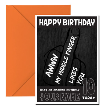 Middle Finger Bm2 Birthday Card