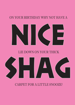 Nice Shag Birthday Card