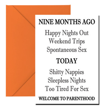 Nine Months Ago Birthday Card Nine Months Ago Birthday Card