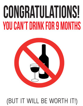 Pregnancy Conception No Alcohol Birthday Card