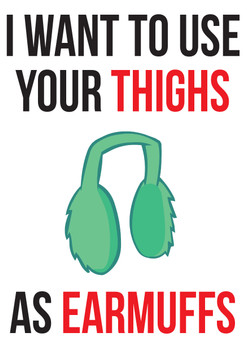 Thighs Earmuff Birthday Card