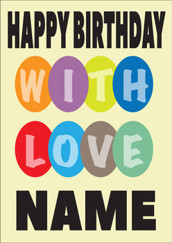 With Love Birthday Card With Love Birthday Card