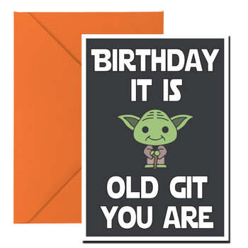 Yoda Old Git You Are Birthday Card