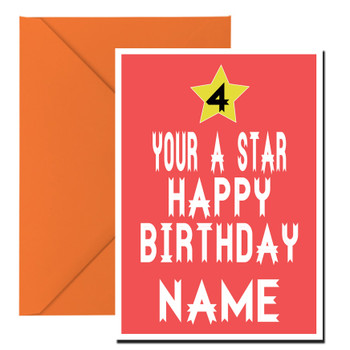 Your A Star Birthday Card Your A Star Birthday Card