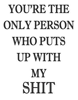 Your The Person Who Puts Up With My Shit Birthday Card Your The Person Who Puts Up With My Shit Birthday Card