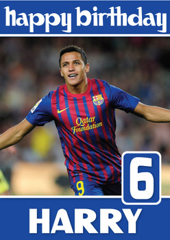 Personalised Alexis Sanchez Sports Football Birthday Card Sa