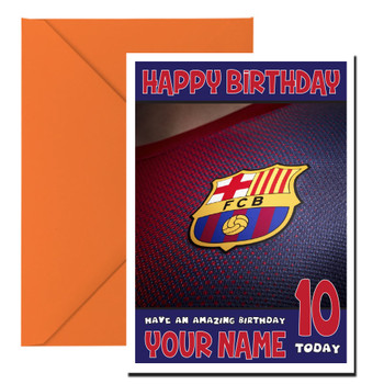 Personalised Barcelona Bm2 Football Birthday Card Personalised Barcelona Bm2 Football Birthday Card