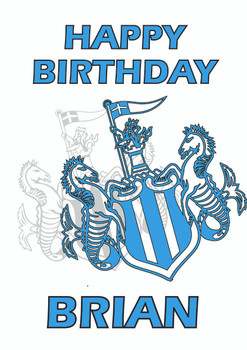 Personalised Brian Football Birthday Card Personalised Brian Football Birthday Card