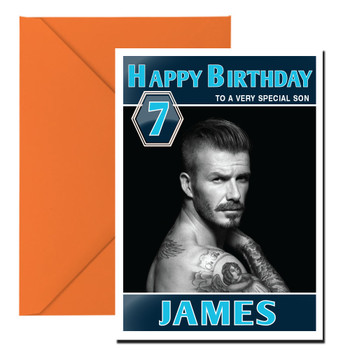 Personalised David Beckham Sports Football Birthday Card Sa