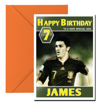 Personalised David Villa Sports Football Birthday Card Sa Personalised David Villa Sports Football Birthday Card Sa